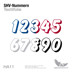 Immagine di SHV-Nummern aus Textilfolie für Nova ION 7 light, DOUBLESKIN, BANTAM & AONIC für Schirme aus der Schweiz