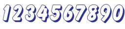 Bild von SHV-Nummer aus Textilfolie - blau